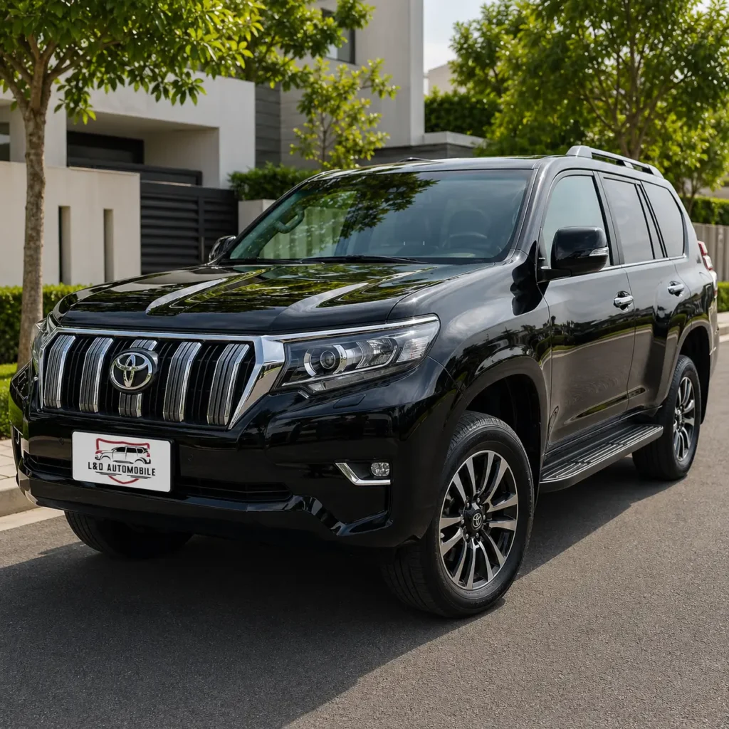 Toyota Land Cruiser Prado TX rental Yaoundé L & D Automobile Model J150 black front grille - newest 4x4
